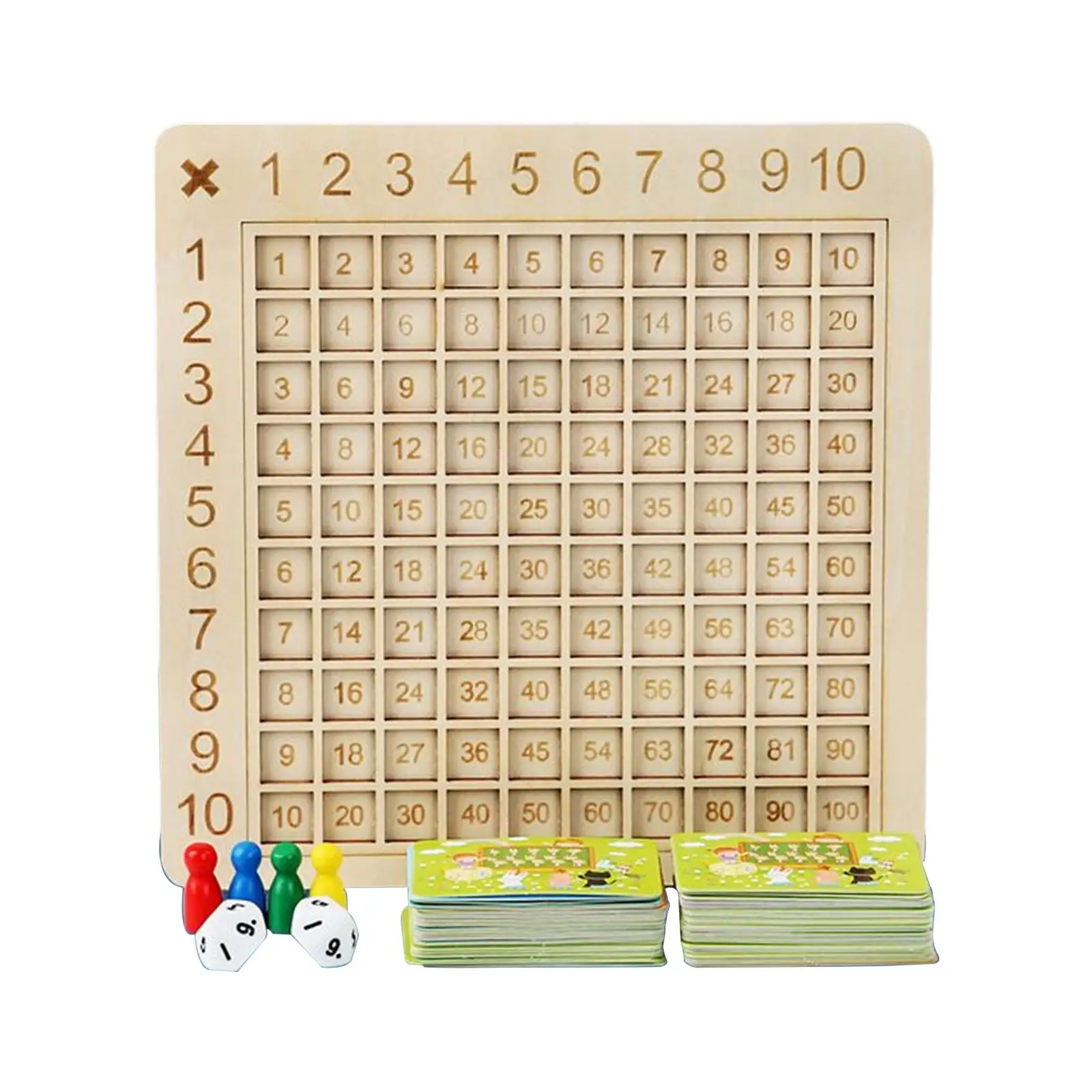 Montessori Wooden Math Manipulatives Multiplication Division Board Game for Kids Educational Toy Arithmetic Learning Tool
