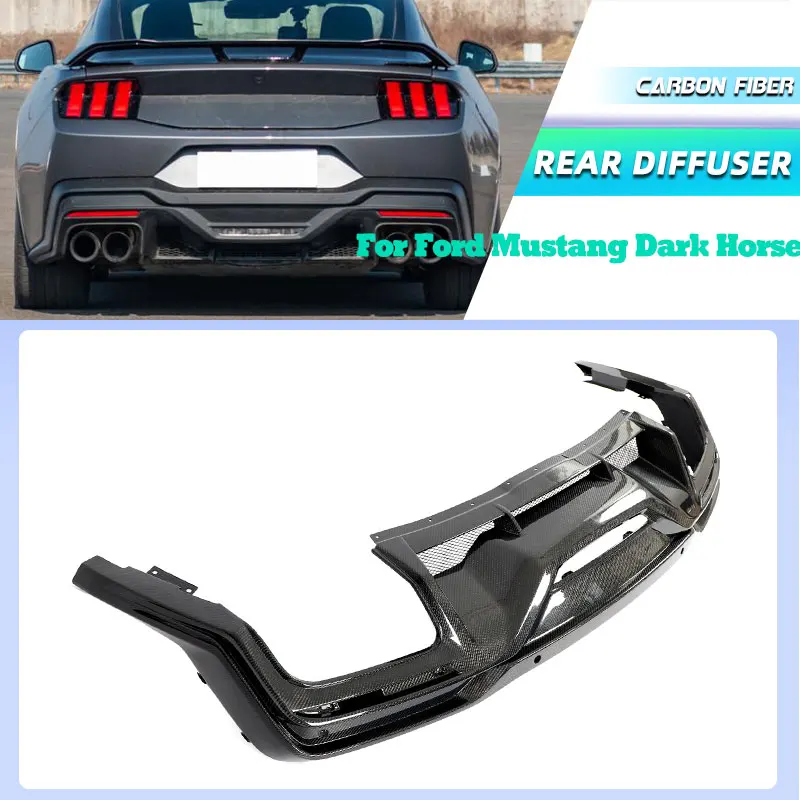

Carbon Fiber Car Rear Bumper Diffuser Lip Spoiler for Ford Mustang Dark Horse 2024 2025 Racing Rear Diffuser Apron Lip Body Kit