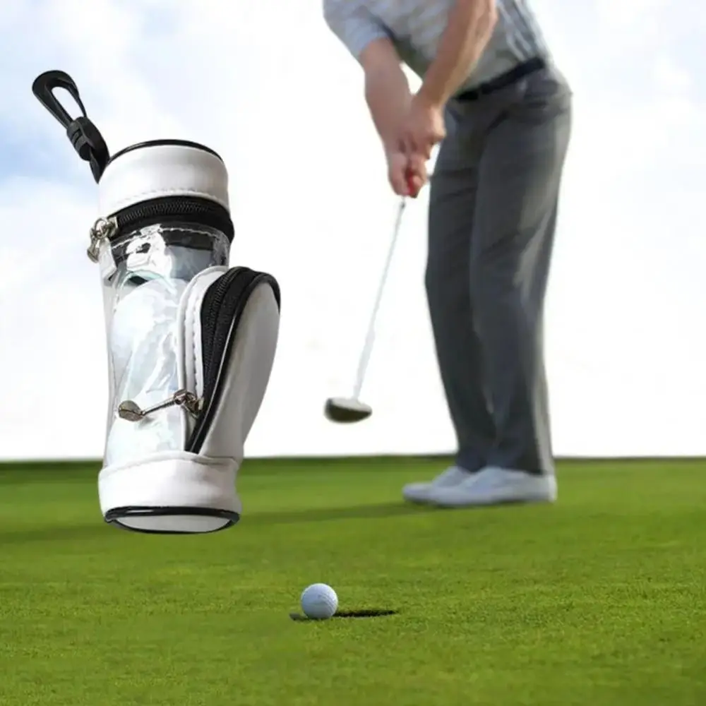 

Portable Golf Ball Waist Pack Can Hold 3 Balls Waterproof Golf Ball Storage Bag PU Material Mini Golf Waist Pouch Gift