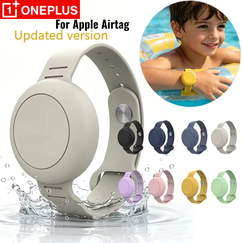 OnePlus Waterproof AirTag Bracelet Hidden Silicone Wristband for Air Tag Secure Holder Strap Band for Child Toddler Protection