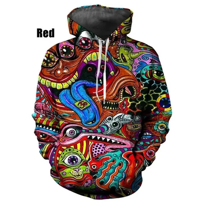 3D Printing Psychedelic Artwork Hoodies For Men Fashion Trippy Pullover Sweatshirt Hoodies Men Plus Size Hoodies Tops