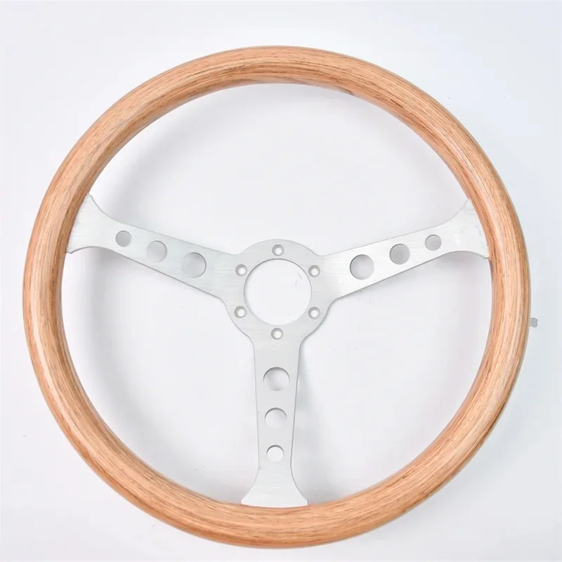 High Quality Retro Wooden Racing Steering Wheel With Deep Mount Bracket Interior Accessory