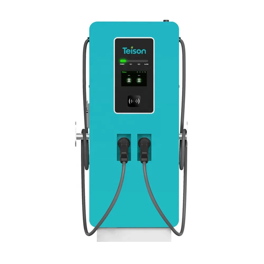 شاحن EVSE DC Ev ، محطة شحن سريعة ، Chademo مزدوج ، CCS1 ، 2 ، 60kW ، تجاري