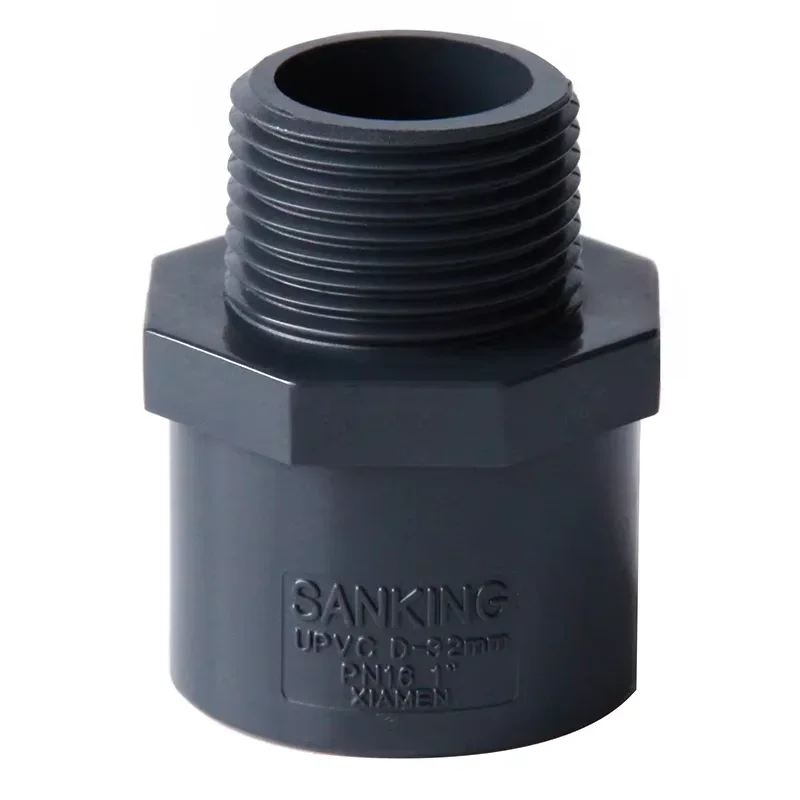 1/2" 3/4" 1" 1-1/4" 1-1/2" 2" BSP Male Thread 20/25/32/40/50/63mm Socket Straight PVC Pipe Fitting Water Connector Chemical Part