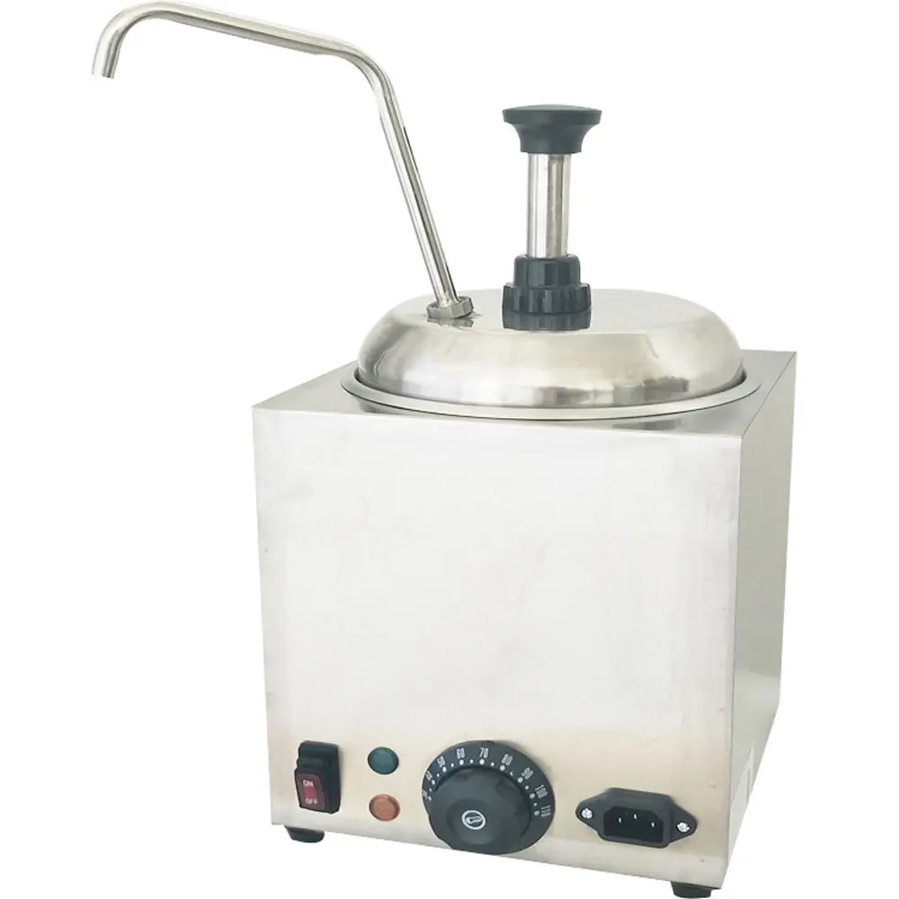 

Sauce Butter Dispenser With Pump Electric Cheese Dispenser Round Stainless Steel Chocolate Machine