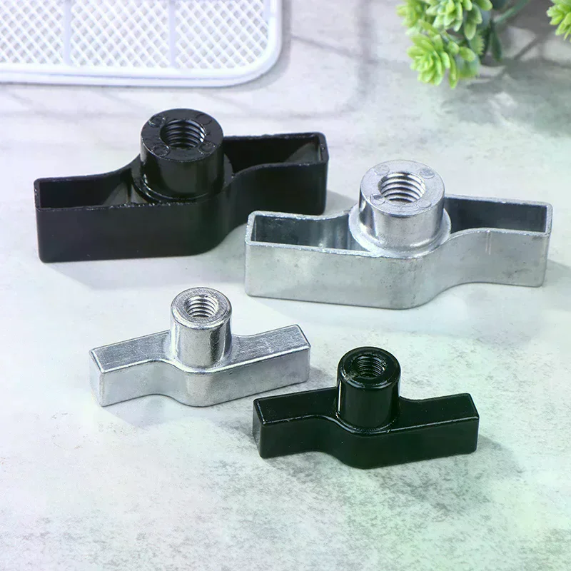 1Pc Wing Nut Truss Clamp Handle Parts Galvanized Aluminum M8 M12 Handle Black Gray Nut Knob T-nut For Light Hook