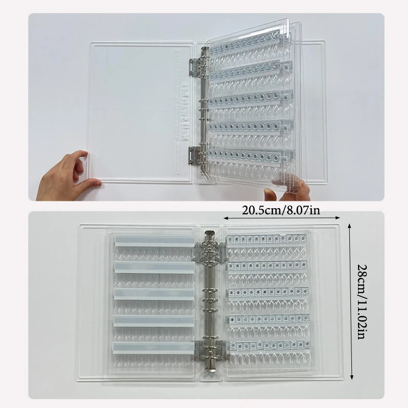 120/180/240 투명 색상 자석 팁 네일 아트 샘플 북 매니큐어 색상 테스트 보관 북 대형 아크릴 작품 디스플레이