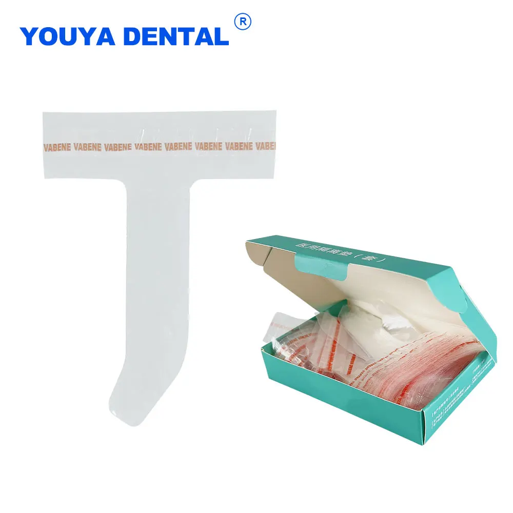 

200pcs/box Dental Curing Light Guide Protective Sleeves LED Light Head Film Sheath Plastic Covers Dentist Lab Materials