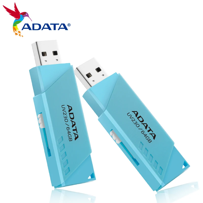 ADATA UV230 USB Flash Drive 64GB USB 2.0 Pen Drive Blue high compatiblility original Flash Disk for Laptop PC