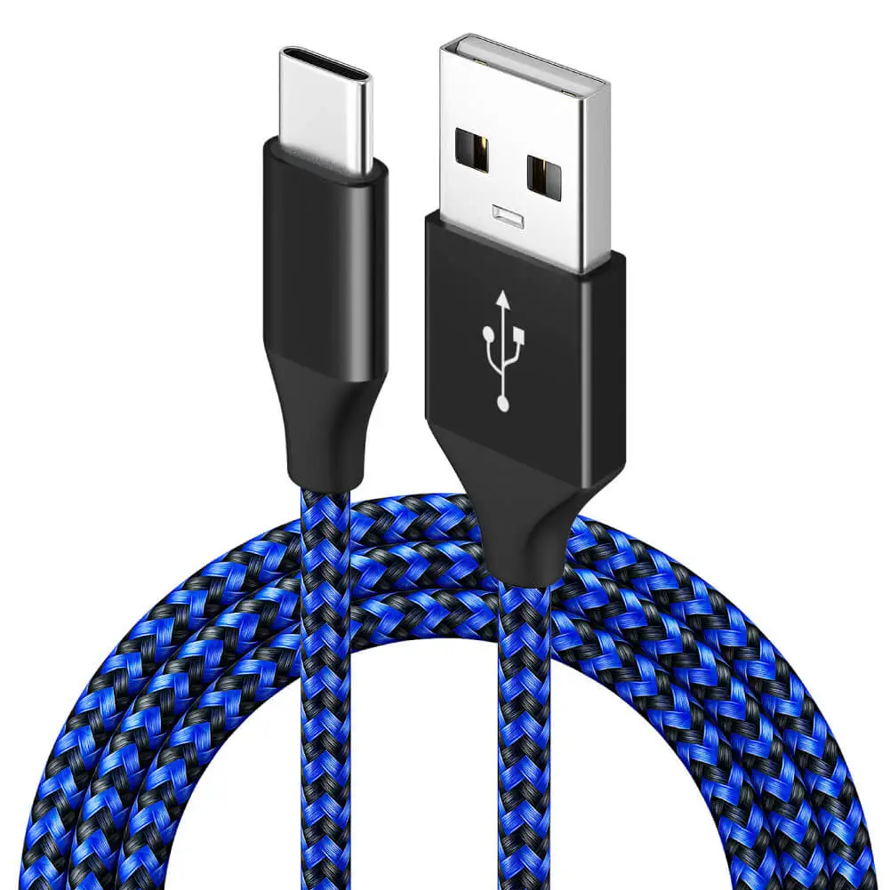 Type C Cable Mobile Phone Fast Charging USB For Samsung S20 Huawei Mate 40 Xiaomi 10 Nylon Braided Data Cord - náhled 2