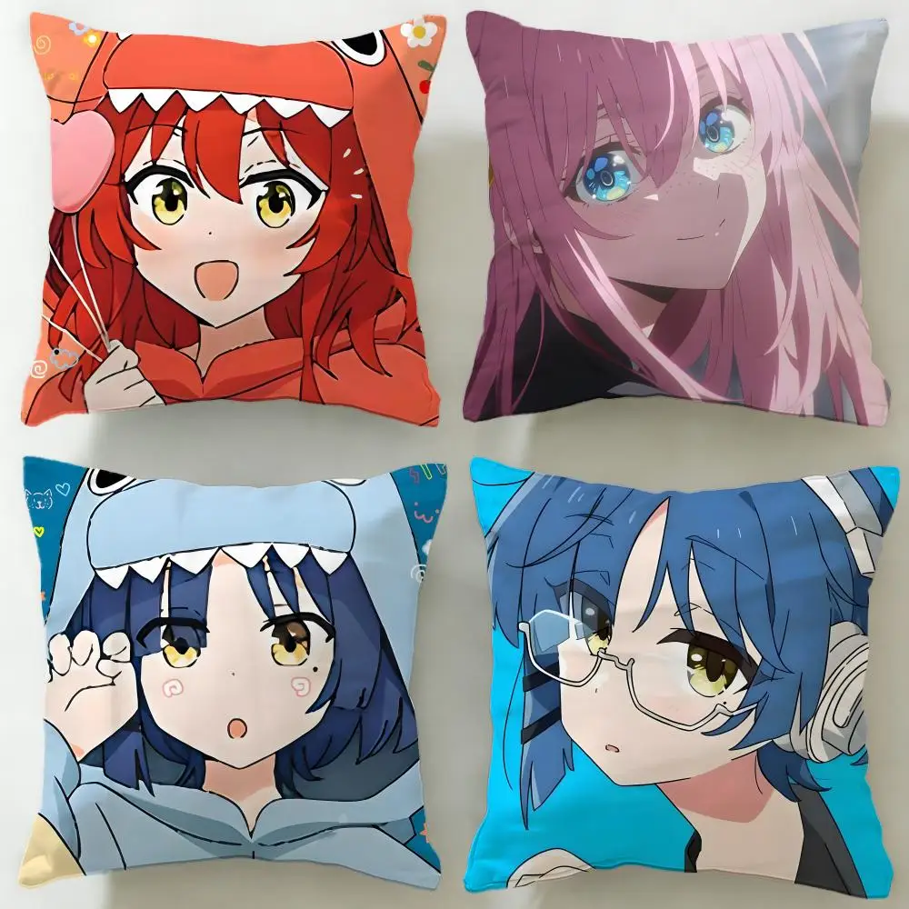 popular anime Bocchi the Rock Cushion Cover Soft & Easy-Wash Pillow Case – Versatile for Couch, Bed, Travel and Office