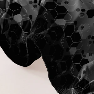 Sheet equipped with geometry printed for bed, simple and modern, mate, bedroom, bedding, pillowcases, 1 set 8 Main Sales Lençol - №6