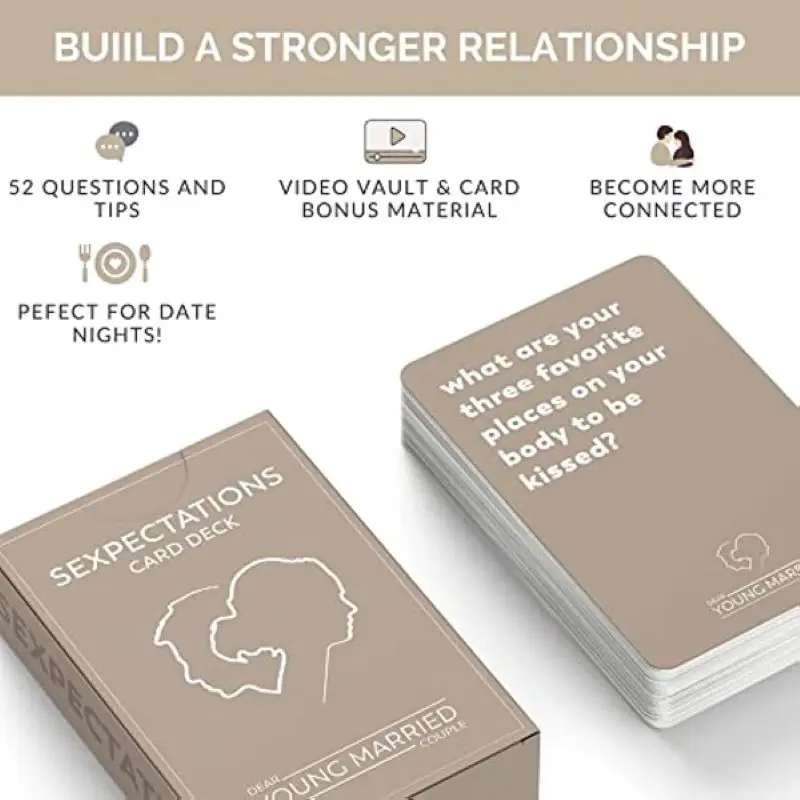 SEXPECTATIONS Card Deck-Conversation Starters for Couples-Fun Marriage Trip Cards Game Christmas Halloween Thanksgiving gifts