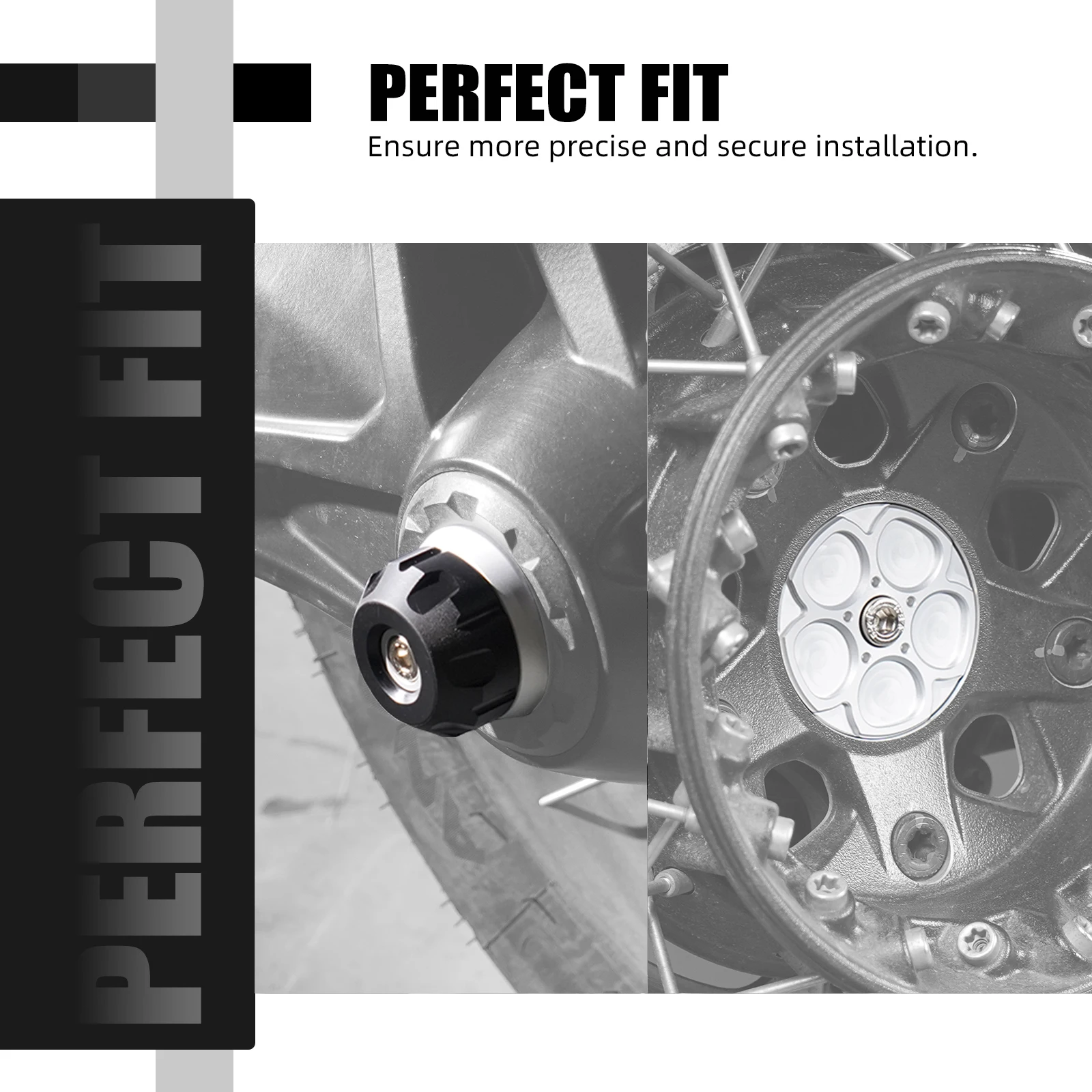 (EU-Lager) Für BMW R1250GS Adventure R 1250 GS 2019-2024 Hinterer Vorderachs-Gabelschutz Sturzrahmen-Slider Fallschutz – Detail 2