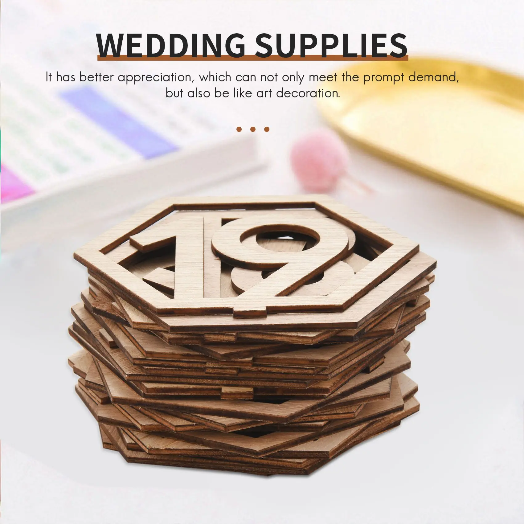 1-20 Numbers Wood Signs Wedding Hexagon Table Number Wooden Table Numbers Rustic Wedding Engagement Seat Numbers