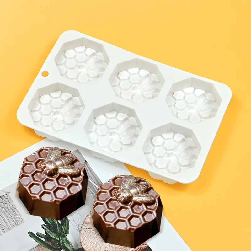 Bee Hive Chocolate Dessert Mousse Mold Honeycomb Silicone Cake Baking Mold