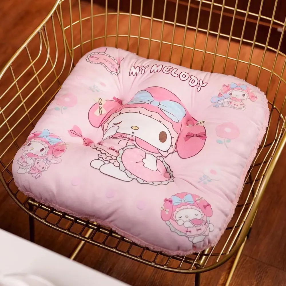 Sanrioed Plush Seat Cushions Kuromi Melody Kitty Office Chair Sofa Mat Futon Mat Tatami Floor Home Classroom Relax Seat Cushion