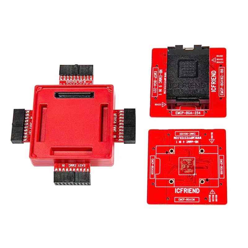 MOORC ICFRIEND E-MATE X E MATE BOX EMATE EMMC BGA 13 in 1 for Easy Jtag MIPI Box BGA100 168 153 169 162 186 221 529 254