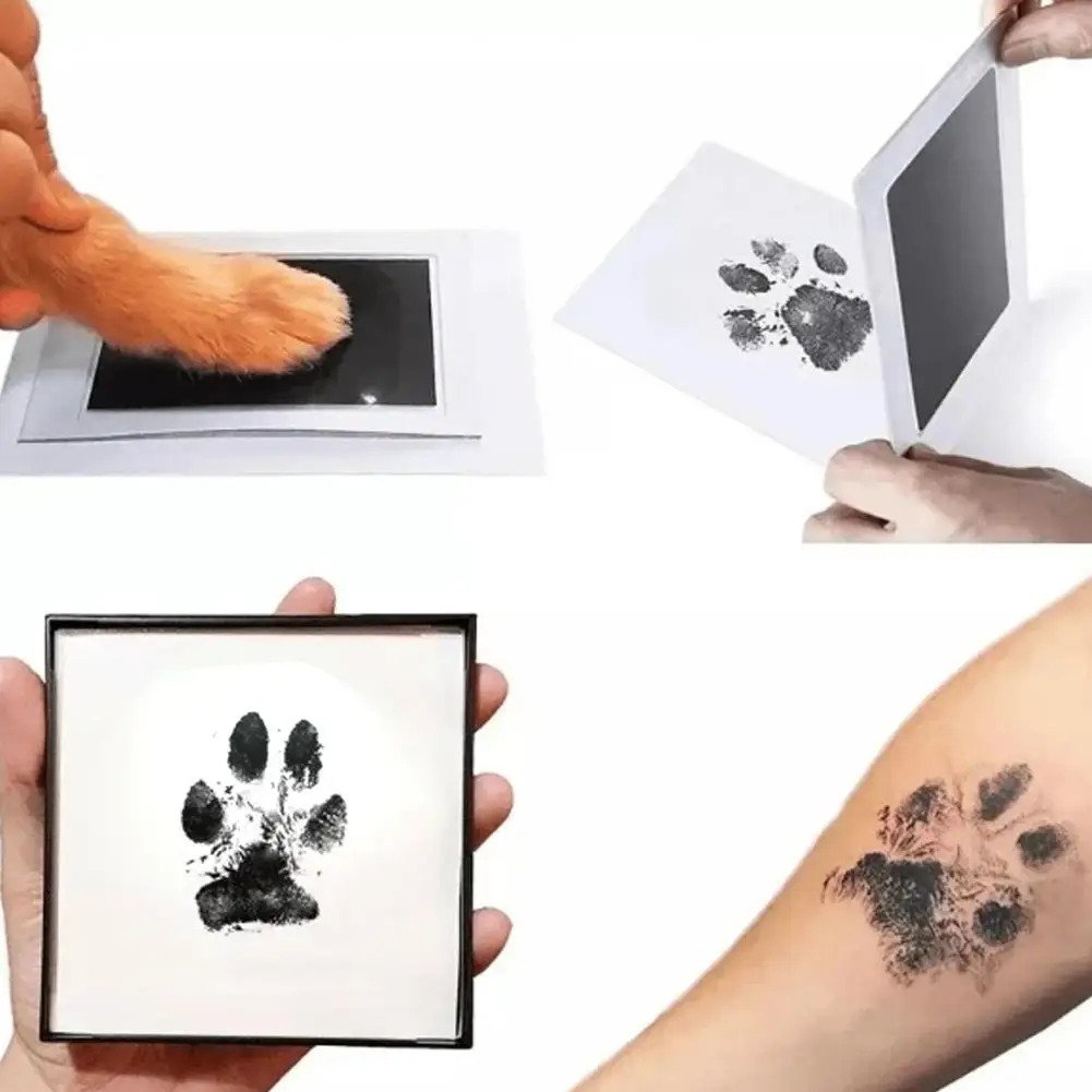 Dog Cat Footprint Pad Paw Print Ink Kit For DIY Photo Frame Accessories Baby Pet Cat Dog Stamp Paw Print Souvenir