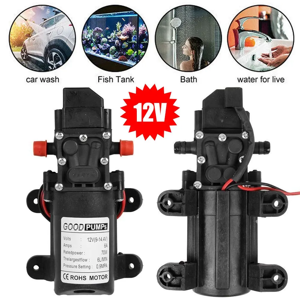 70W Intelligente Membran-Wasserpumpe mit Rücklauf, Selbstansaugende Funktion mit Druckschutzschalter, Automatische Selbstansaugende Pumpe für Wasserzirkulation und -übertragung