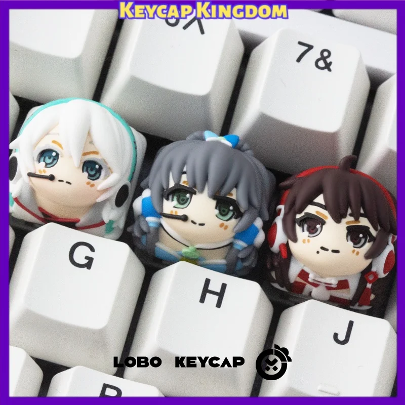 Vsinger Virtual Singers Themed Custom Keycap Resin DIY Artisan Keycaps Mechanical Keyboard Cute PC Gaming Keycap Gift Collection
