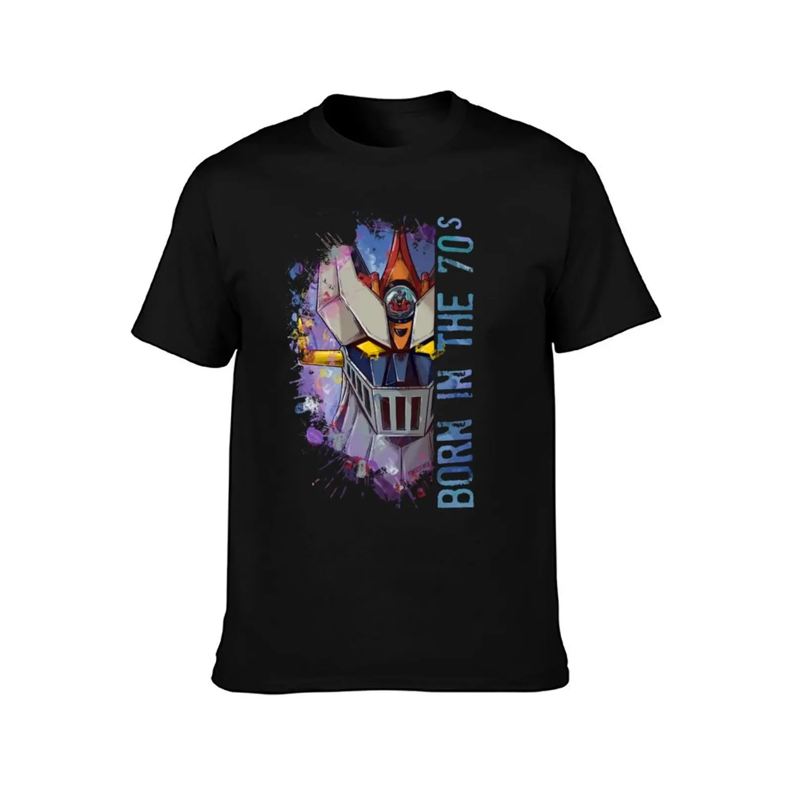 Great MAZINGA - Born In The Seventies T-Shirt Casual Lightweight Short Sleeve Top T-Shirt