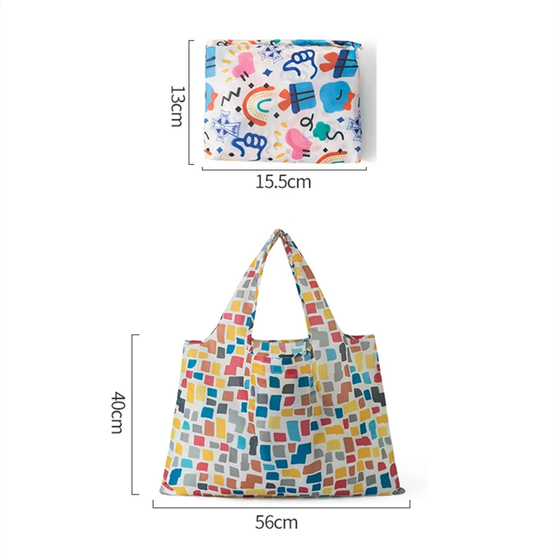 재사용 가능한 식료품 쇼핑 가방, 대용량 접이식 쇼핑 보관 가방, 여성용 에코 방수 숄더 토트백, 내구성 나일론
