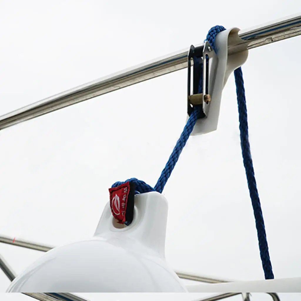 

Boat Marine Adjustable White Holder Strap Fits 6.3 inches in length