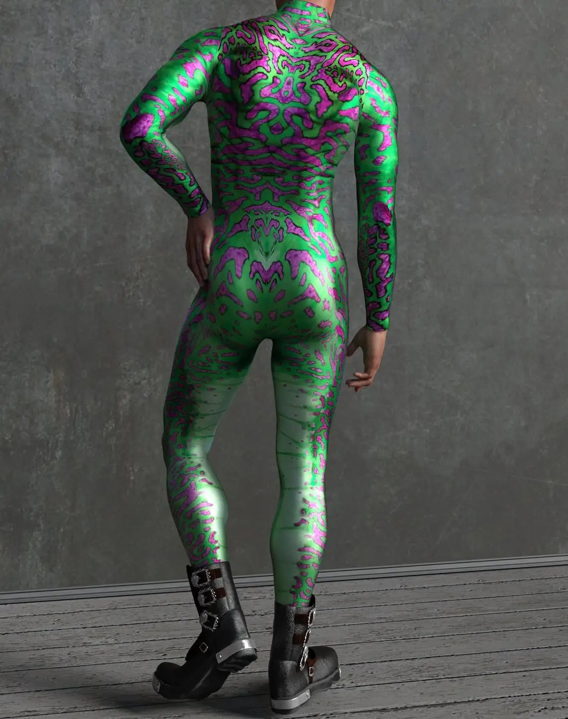Mehrfarbiger Digitaldruck-Jumpsuit für Damen, Cosplay, Halloween, Karneval, Kostümparty, Performance, Reißverschluss, elastischer, schmaler Bodysuit – Detail 35