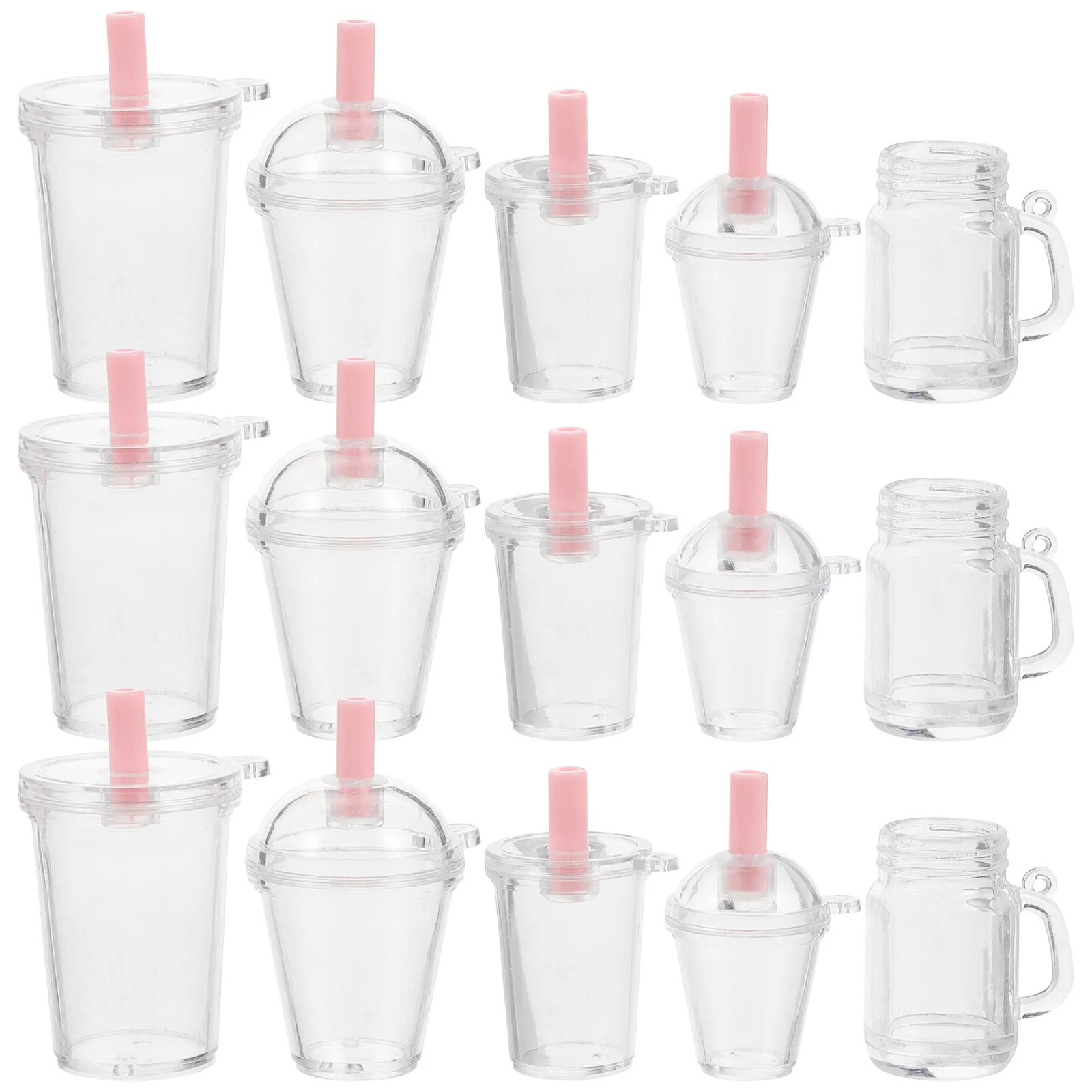 50 Uds. De dijes de taza DIY, Mini accesorios colgantes para llavero, collar, pulsera, decoración artesanal, abalorio de taza DIY