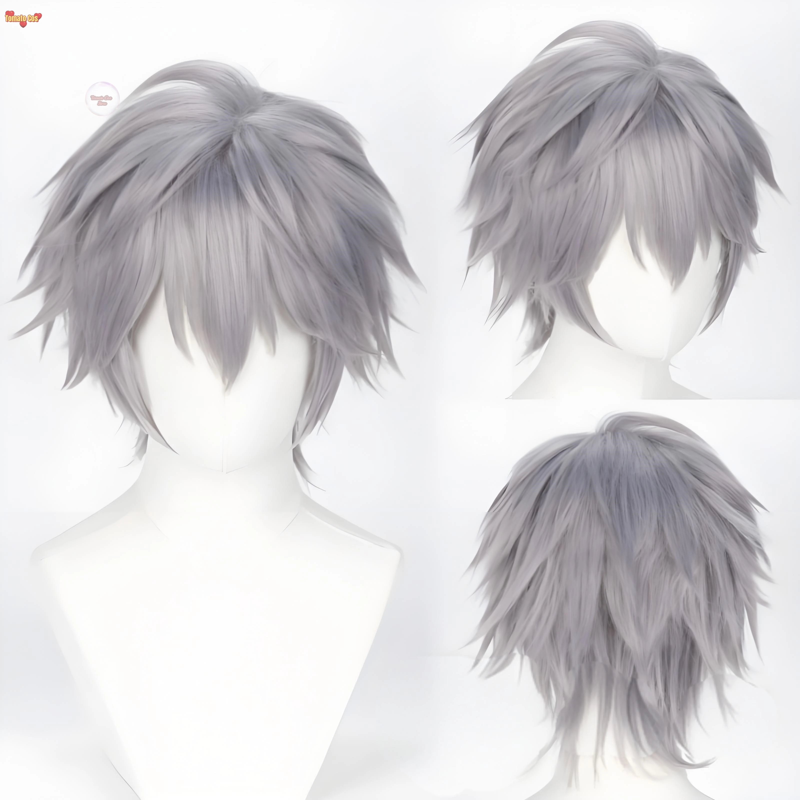 Accessoires de cosplay de scène Alien Anime pour hommes, perruque personnalisée, cheveux gris argent, spectacle de scène, Noël, Halloween, nouveau