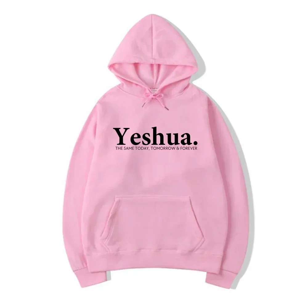 Yeshua Christian Hoodie Christian Apparel Faith Gift Women Graphic Hoodies Casual Long Sleeve Jesus Sweatshirt Spring Autumu Top