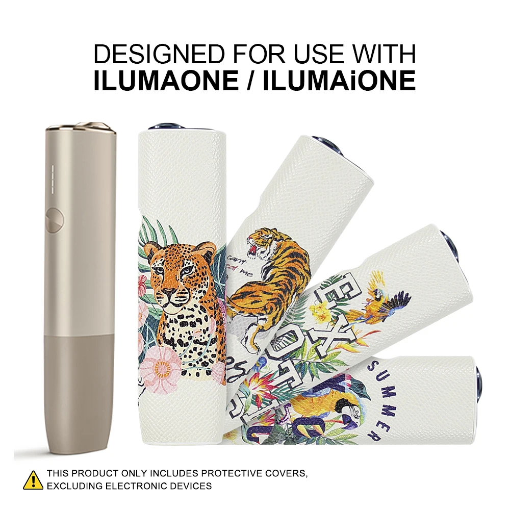 

The PU leather protective case is suitable for ILUMA ONE. The tiger and parrot patterns and protects the e-cigarette accessories