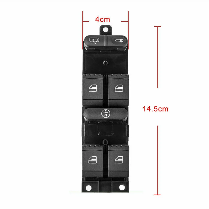 1J4959857A New Window Glass Lifting Switch Button For  Golf Jetta Bora Passat B5 Seat Leon MK4 Skoda Octavia Fabia