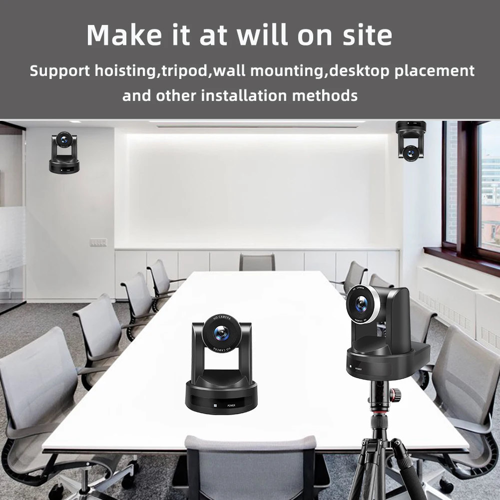 Conference Camera PTZ Video 1080P/30fps 10x Zoom USB Outputs With Tally Light For Zoom Teams Skype Live Business Meet Teach