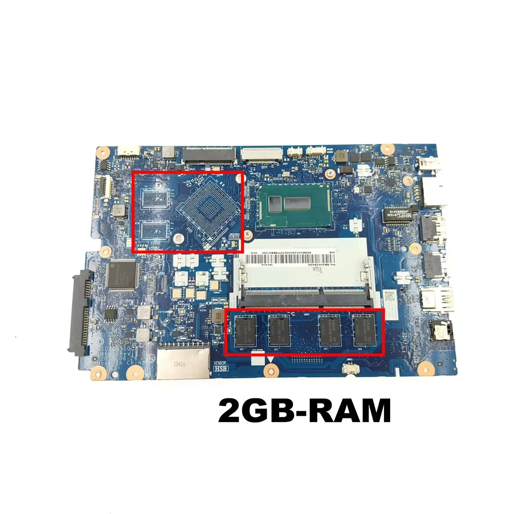 CG410/CG510 NM-A681 Mainboard for Lenovo Ideapad 100-15IBD B50-50 Laptop Mainboard with i3 i5-5th Gen CPU 0GB/2GB RAM DDR3 Test