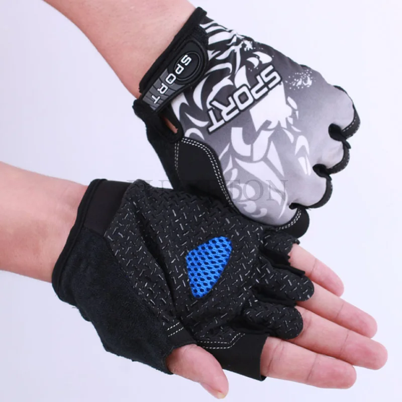 Half finger Gloves Men Women Outdoor Sports Breathable Fingerless Mittens Anti-Slip Fitness Bicycle Luvas