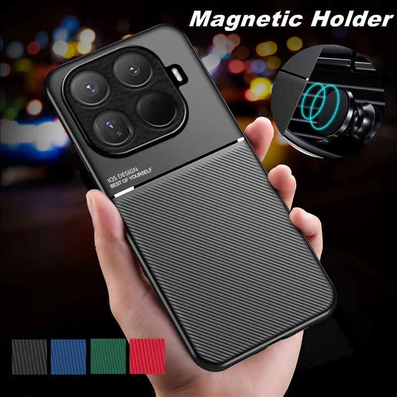 เคสแม่เหล็กสำหรับ Xiaomi 15T 15T Pro 5G Mi 15 เคสป้องกันแบบแข็งแรง ทนทาน กันลื่น พร้อมแผ่นโลหะในตัว