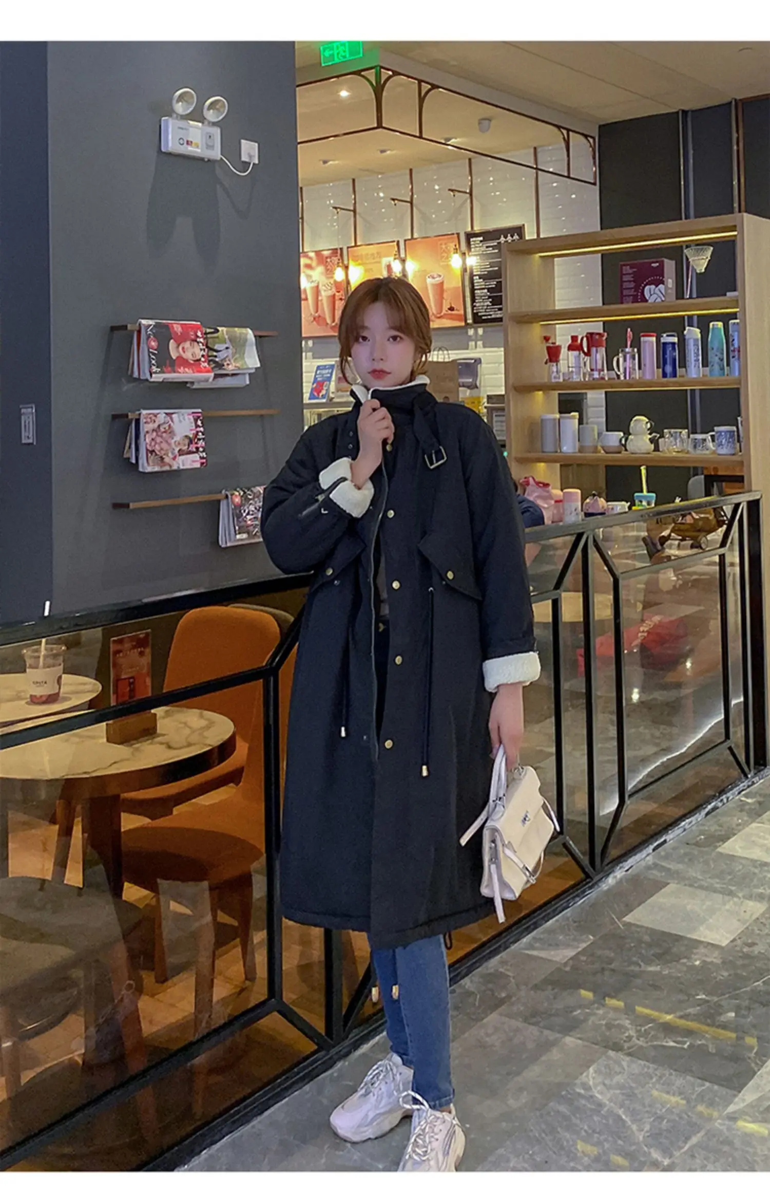 Down Cotton Parkas Jacket Women's Mid-length Over The Knee 2025 New Korean Loose Fashion Winter Padded Female Thickened