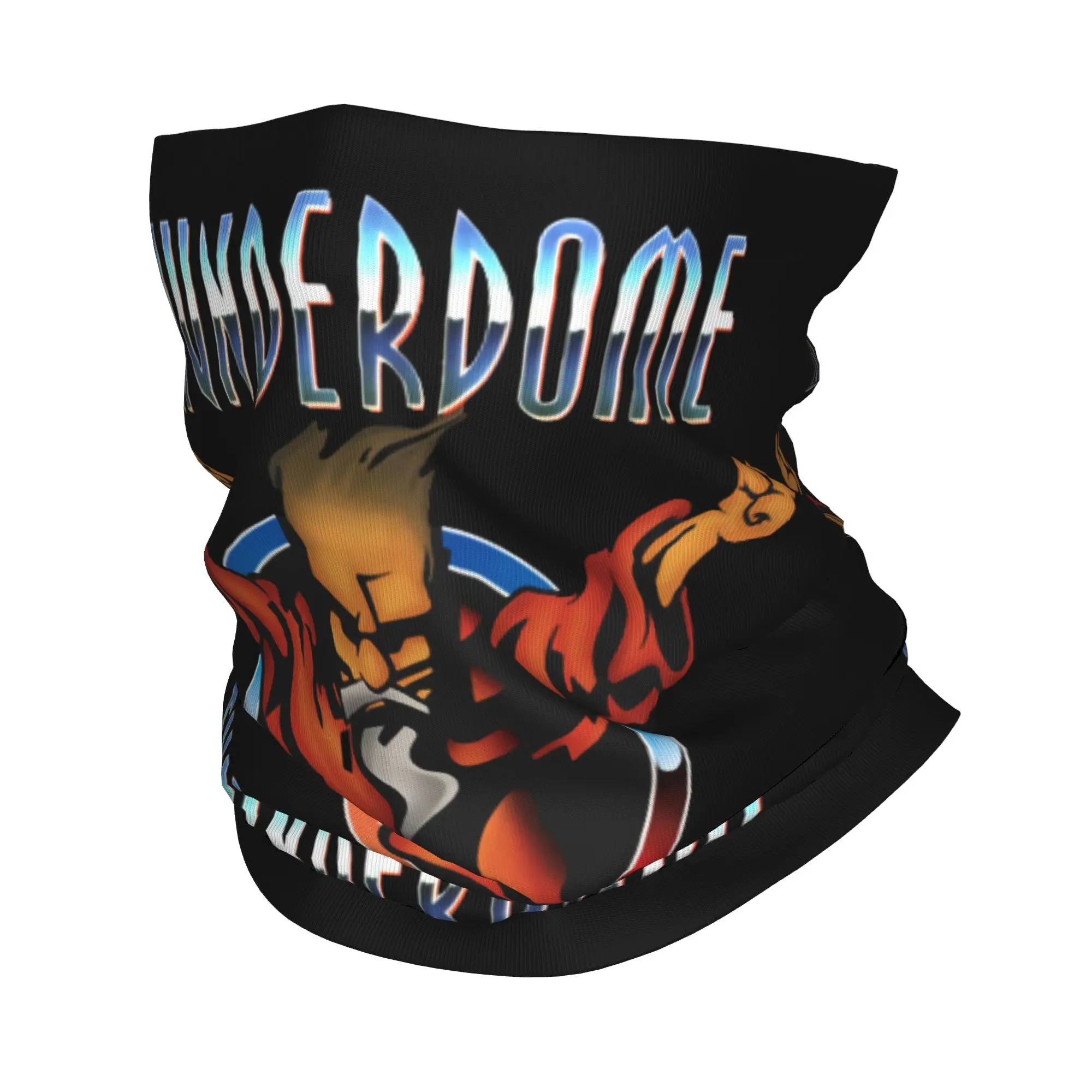 Custom T-Thundered Music Festival Bandana Neck Gaiter for Hiking Camping Women Men Wrap Scarf Domed Hardcore Balaclava Warmer