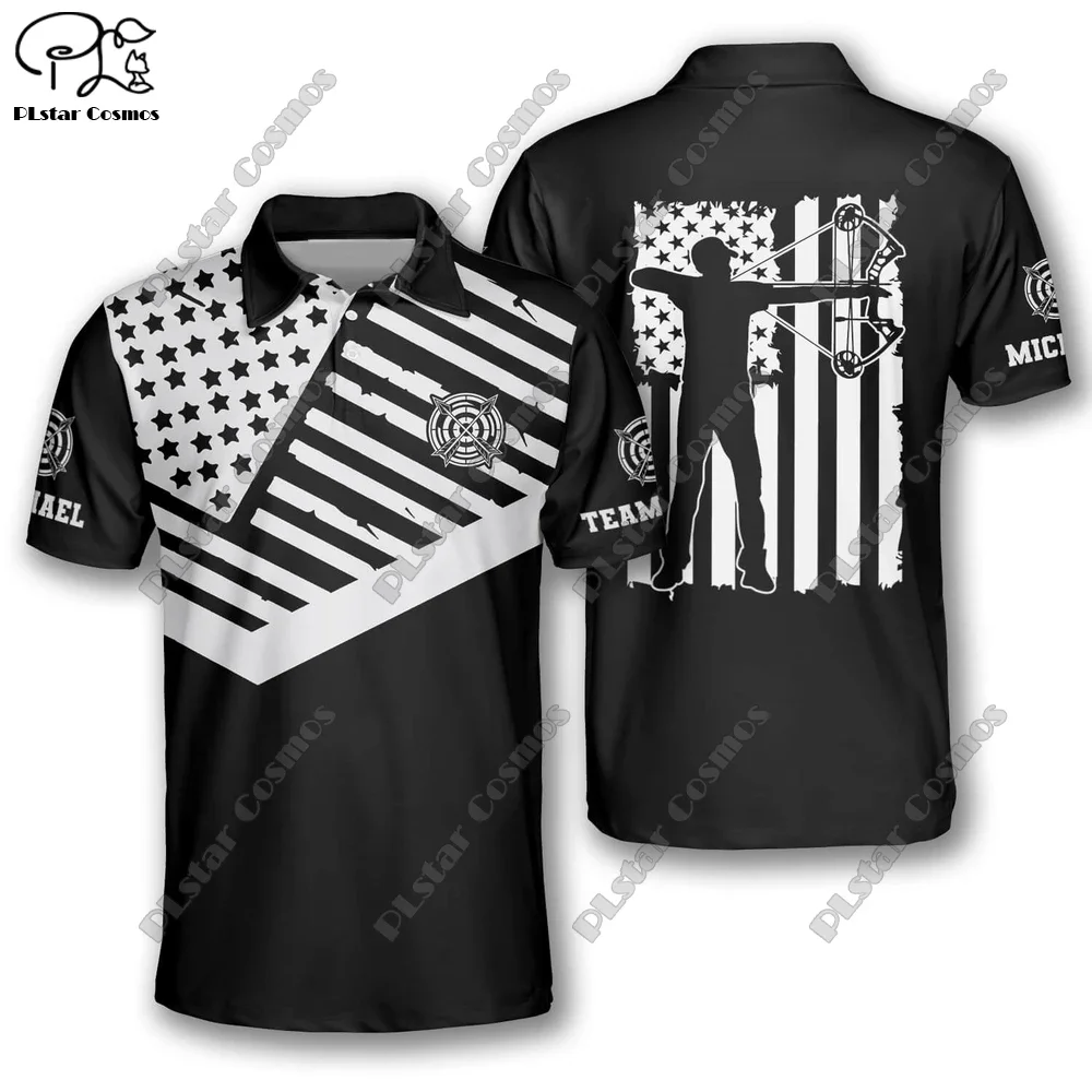 

PLstar Cosmos 3D Printing Archery Fans Polo Summer Streetwear Tops Sleeveless T-Shirt Sports Series