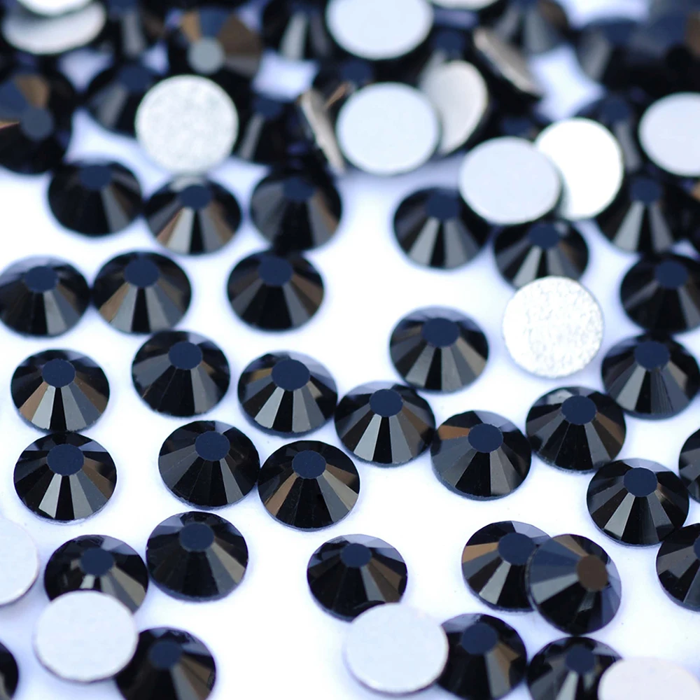 PUBRILEX Originalfarben Nicht-Hotfix Strasssteine 14 Facetten Flache Rückseite Glas Strass für Nagelkunst Kleidung Schuhe Dekorationen – Detail 10