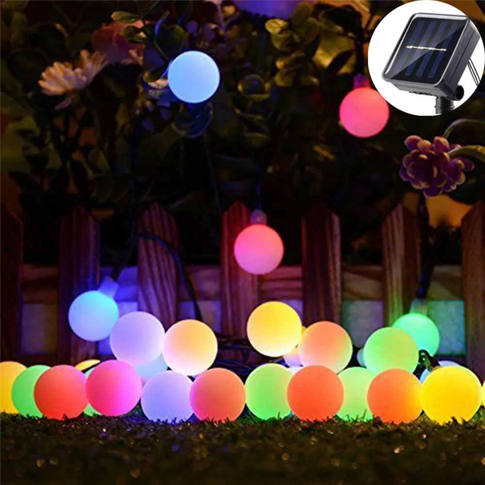 

5/7/12M Solar String Light Garden Solar Globe Fairy Lights 8 Modes for Garden Christmas Outdoor Wedding Birthday Decor Lights