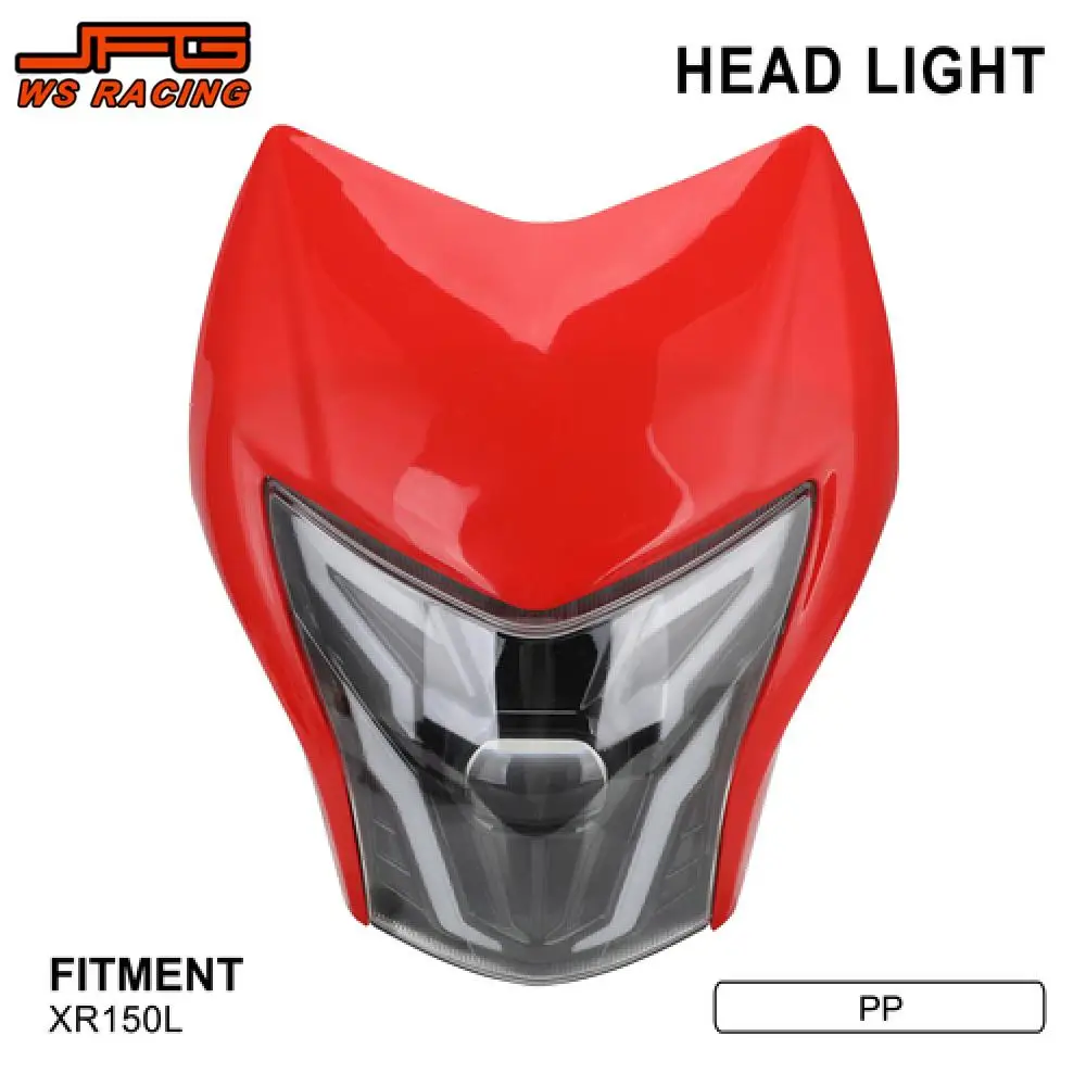 

New Headlight Motorcycles Accessories LED Headlamp PP Head Lamp Light Plastic For HONDA XR150L XR 150L Dirt Pit Bike Moto Parts