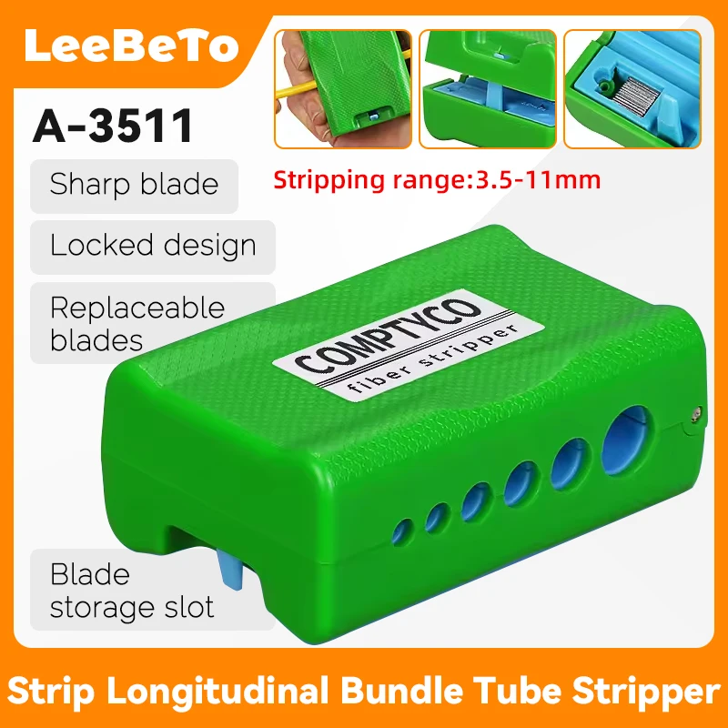 COMPTYCO 3.5-11MM Longitudinal Center Pipe Stripping Tool Tube Slitter Fiber Optic Ribbon Optic Cable Stripper A-3511