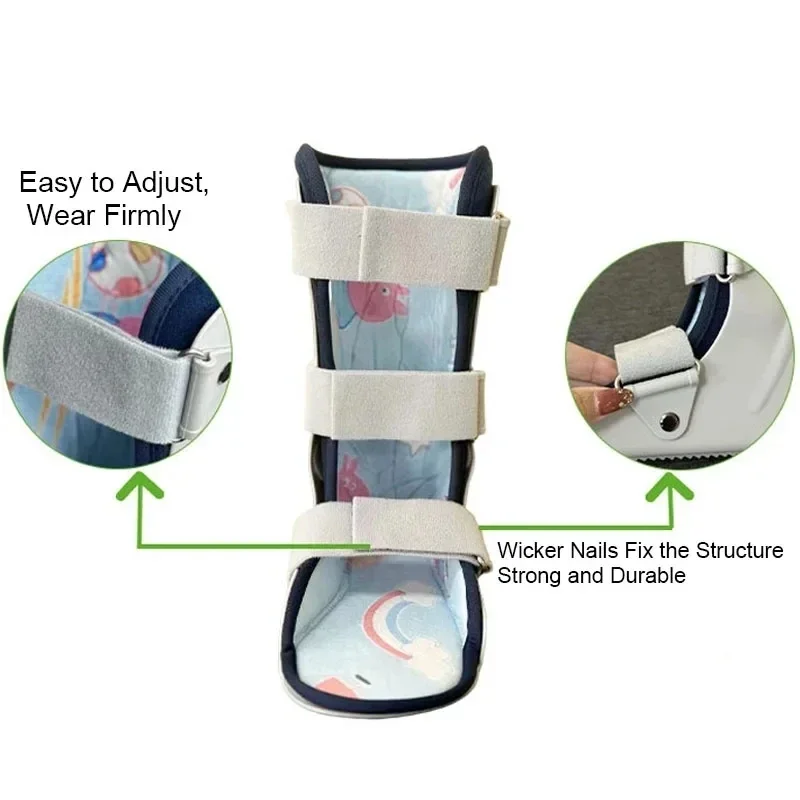 1Pcs Adjustable Children Ankle Foot Orthosis Support AFO Foot Drop Corrector Ankle Joint Varus Valgus Calf Fracture Fixer