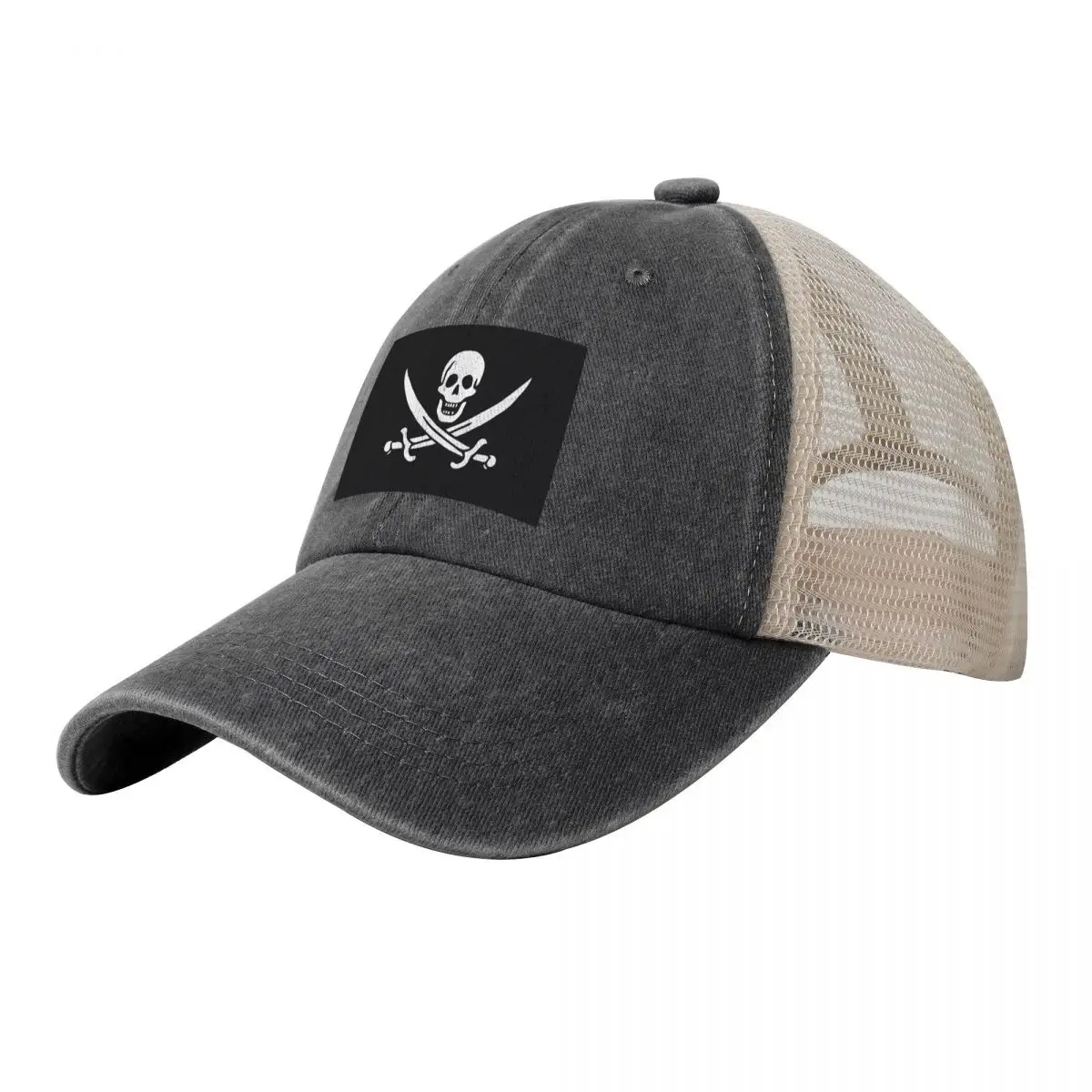 

Pirate Flag - Calico Jack Cowboy Mesh Baseball Cap Visor Kids Hat Mountaineering Women's Men's