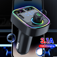 Bluetooth MP3 Car Charger 3-Port Car Phone Charger FM Transmitter Handsfree Car Charger Player for iphone Samsung Xiaomi Huawei