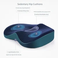 Memory Foam Seat and Back Support Pillow Set: Ergonomic Comfort for Office Chair and Car Use 4