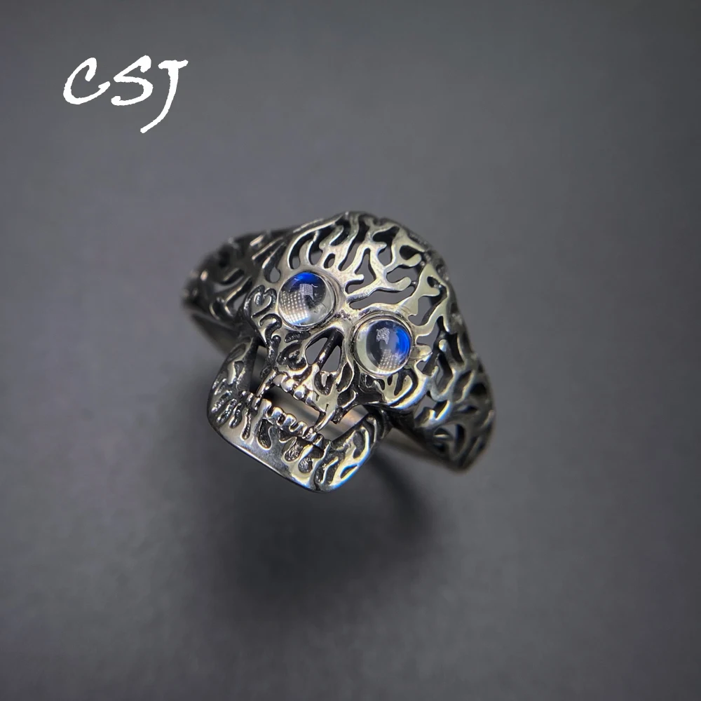 

High Quality Natural Blue Moonstone Ring 925 Sterling Silver Gemstone 3mm Thai Silver Fine Jewelry for Women Birthday Party Gift